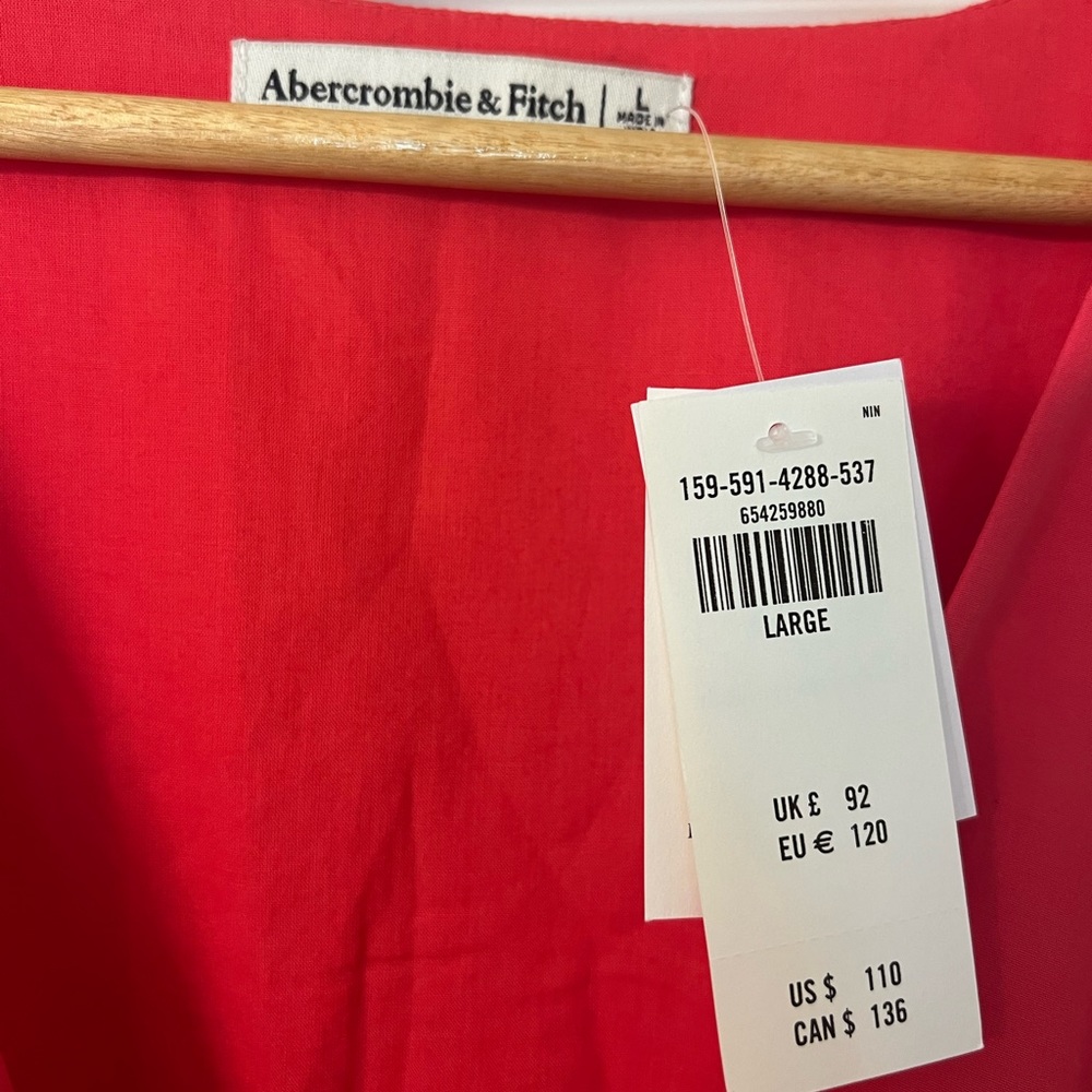 Abercrombie & Fitch Flutter Sleeve Midi Dress